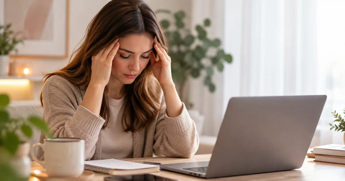 Pessoa adulta em consulta online de psiquiatria conversando sobre efeitos da medicação no início do tratamento